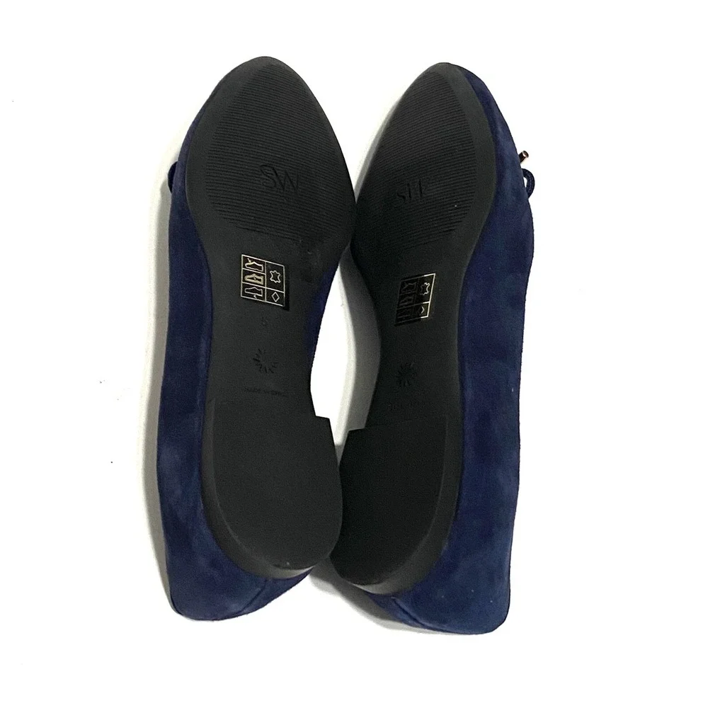 STUART WEITZMAN Womens Ballet Flats Gabby Almond Toe NEW Slip On Suede 5 M